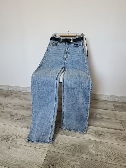 Штани джинси сині палаццо 36 S розмір жіночі