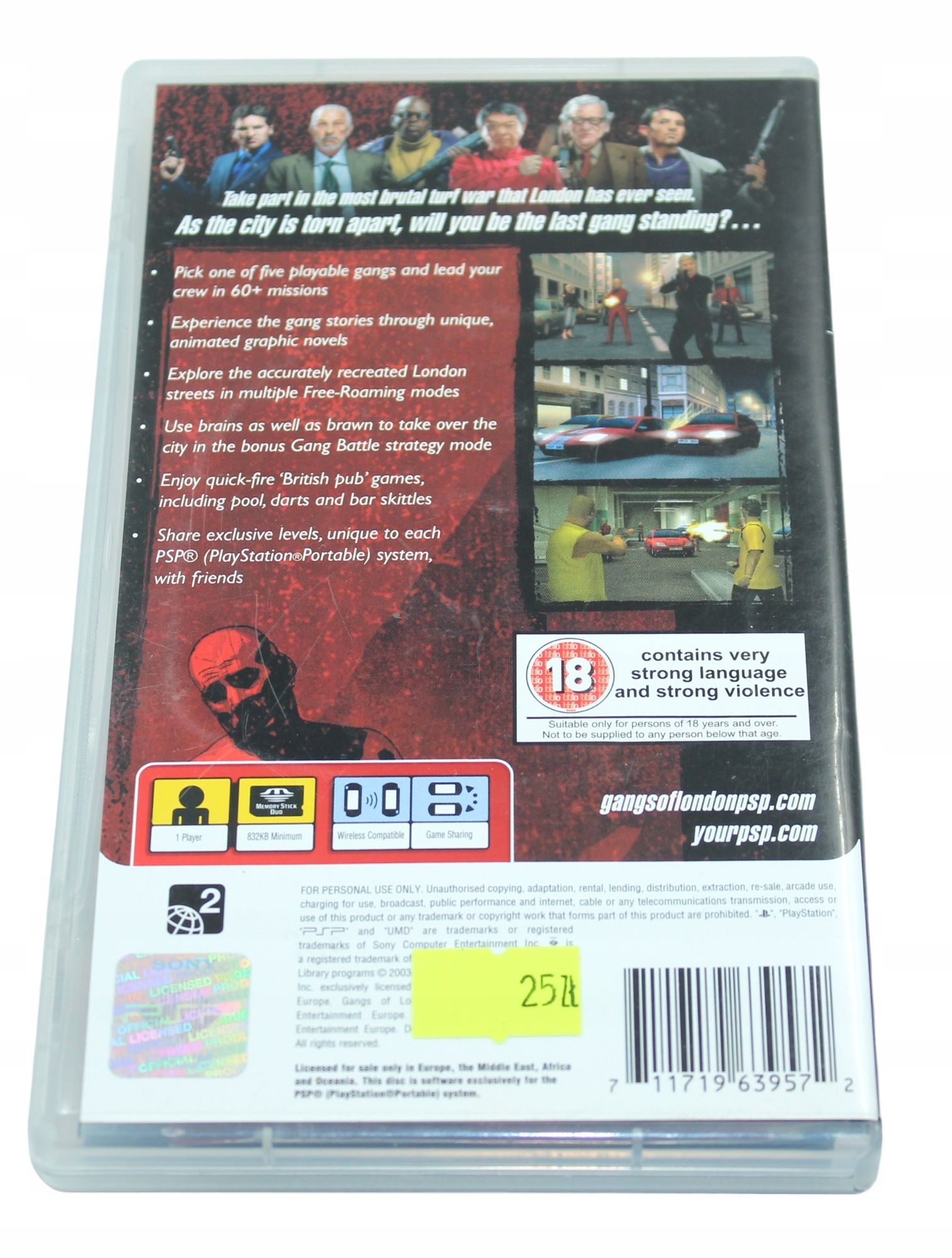 Gangs Of London PlayStation Portable PSP