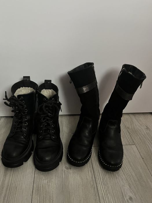 Зимові шкіряні черевики, зимові ботинки, соботи, сапоги, черевички