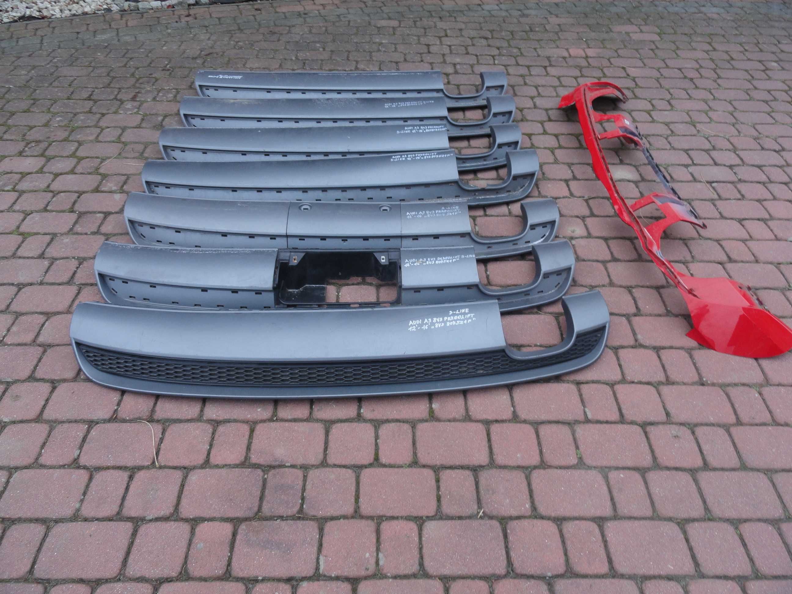 Audi A3 8V3 S-Line Dyfuzor kpl  12-16