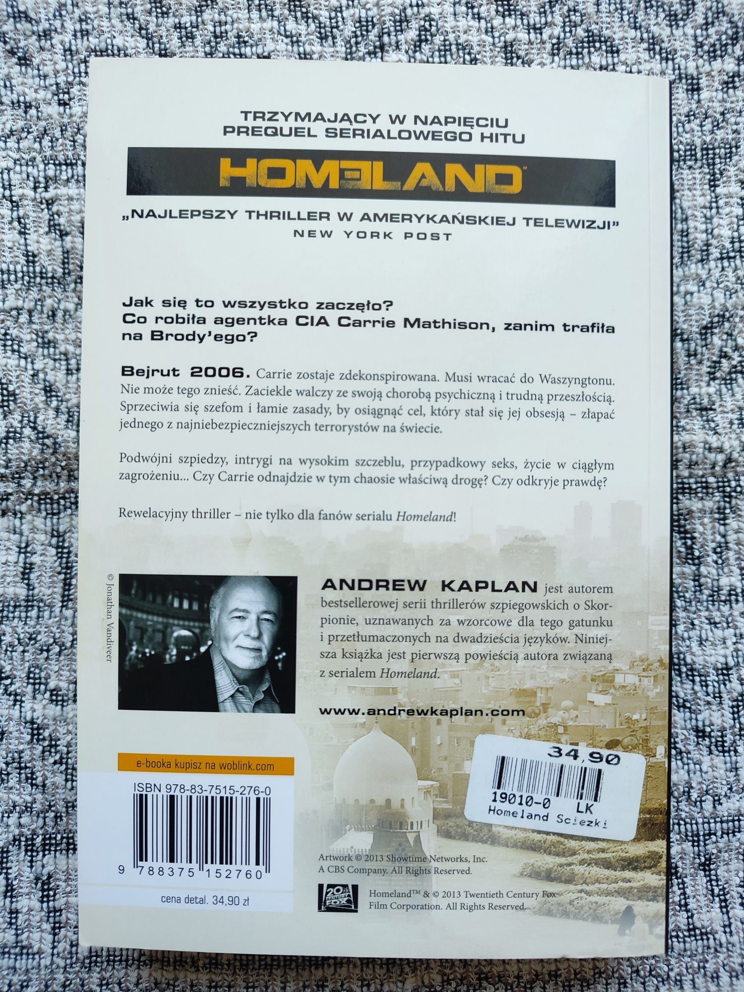 Andrew Kaplan Homeland ścieżki Carrie