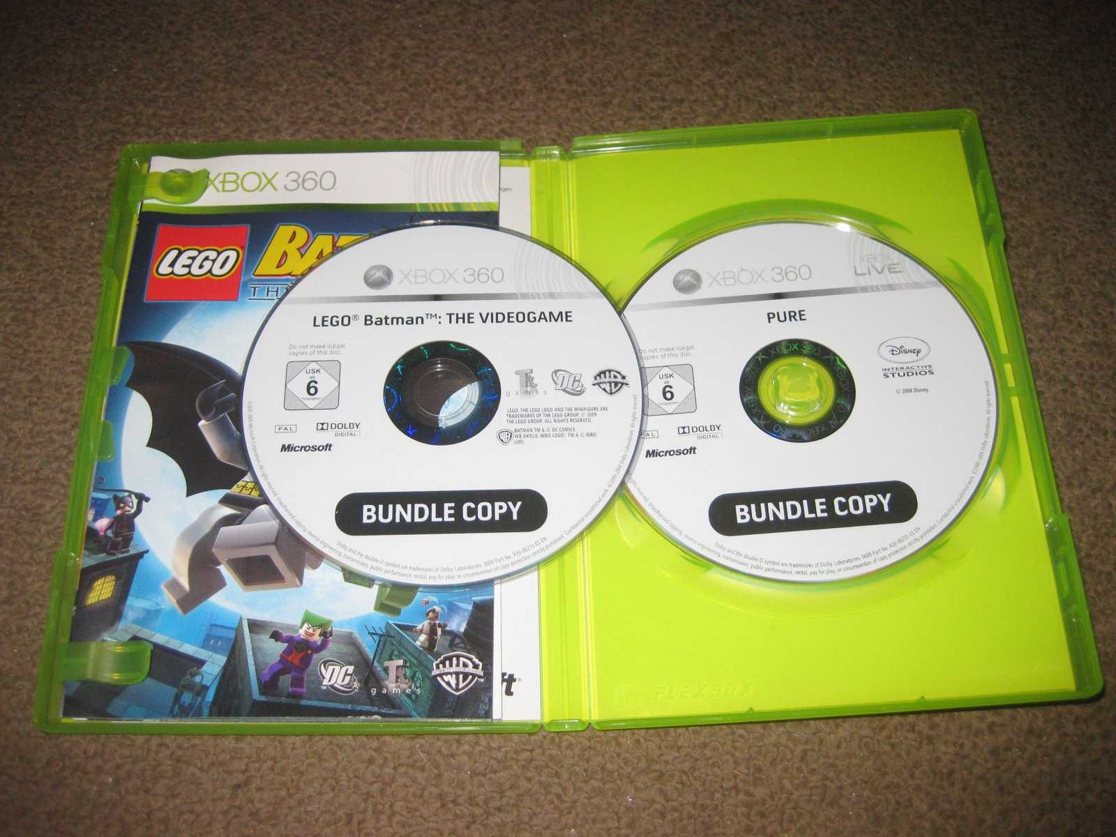 Jogo "Pure + Lego Batman: The Videogame" para a XBOX 360/Completo!