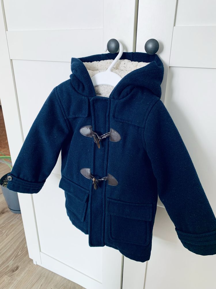Ciepła kurtka bosmanka/płaszczyk dla chłopca na 2-3 latka