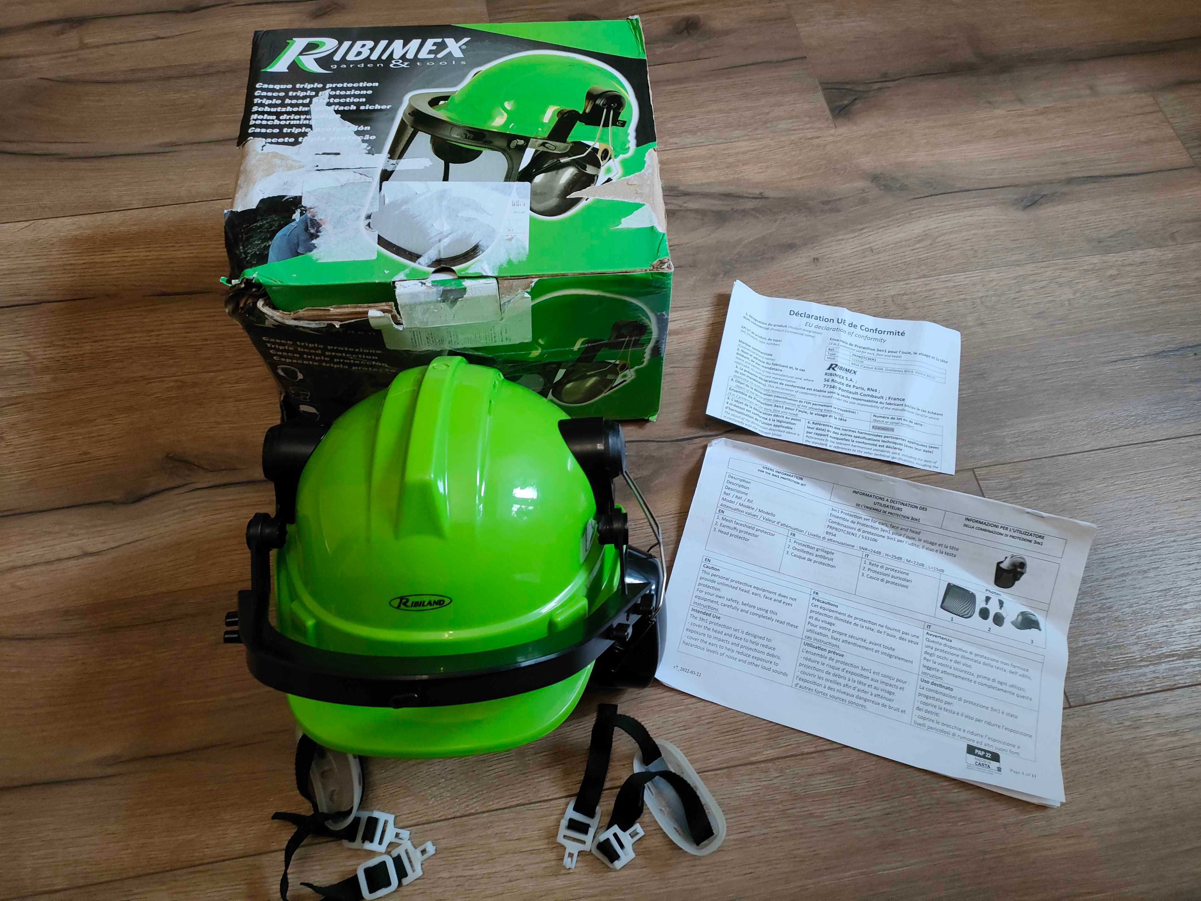 Kask ochronny leśny dla drwala, pilarza 3 w 1