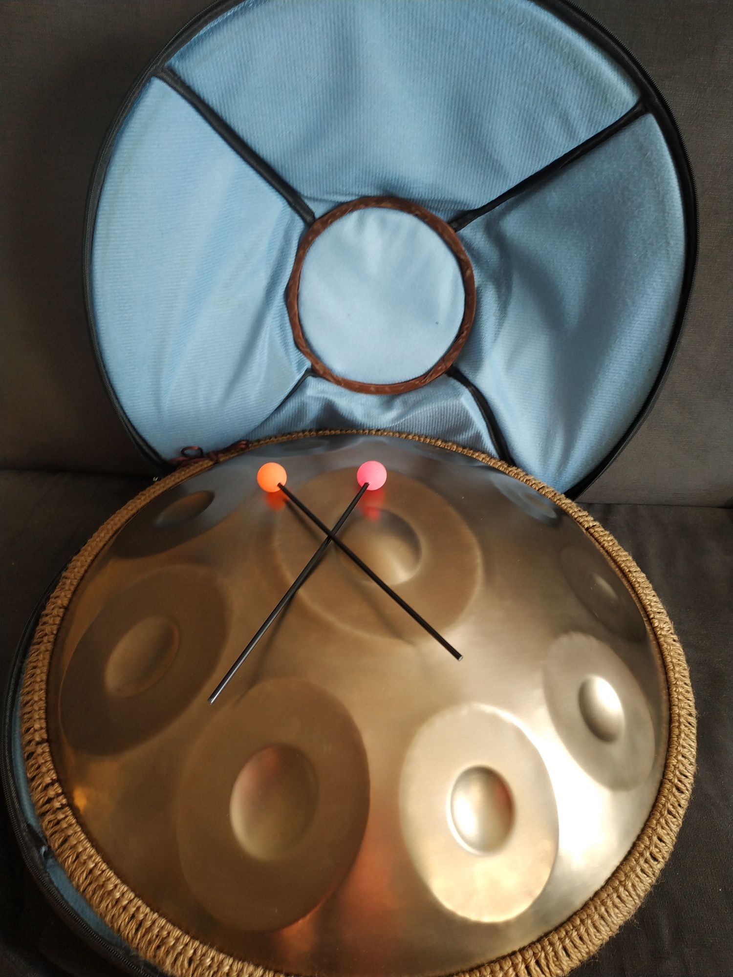 Handpan 10 D kurd 432 + pałki Super instrument