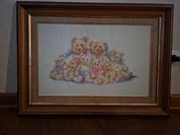 Quadro Decorativo “Família de Ursinhos” – 57 × 76 cm