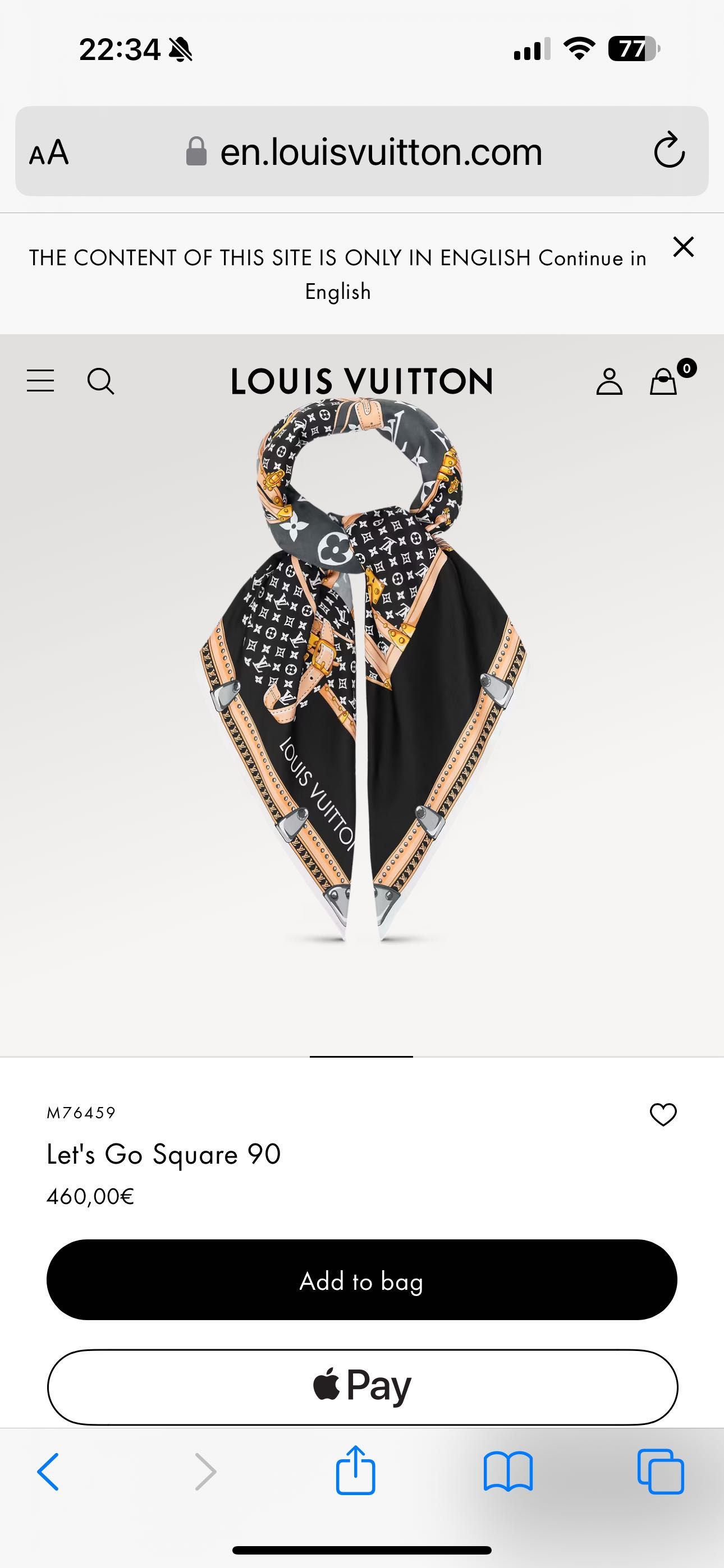 Шовковий платок палантин шаль Louis Vuitton Оригінал