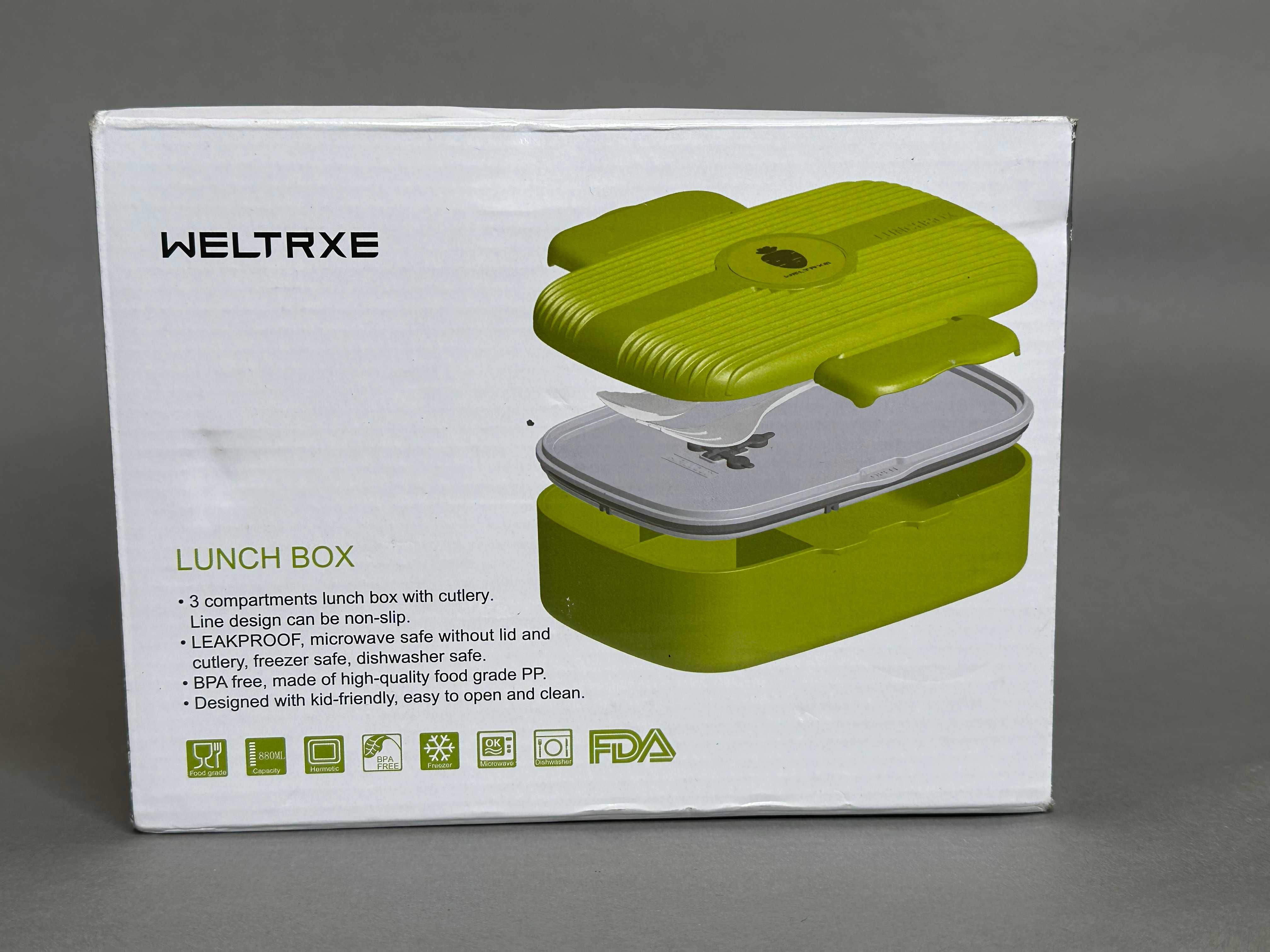 Lunch box WELTRXE w kolorze różowym 880ml z hermetycznym zamknięciem