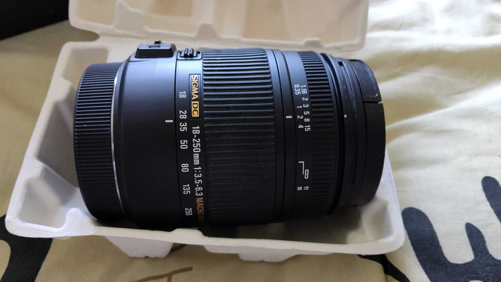 Lente Sigma 18-250mm f/3.5-6.3 DC Macro OS HSM para Cannon