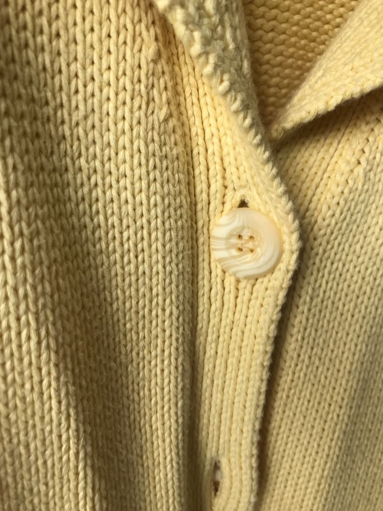 Sweter żółty bawełna
