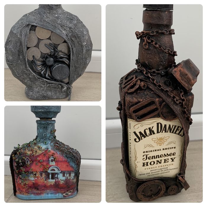 Бутилка декорована сувенір бутылка декорированная пляшка декорована