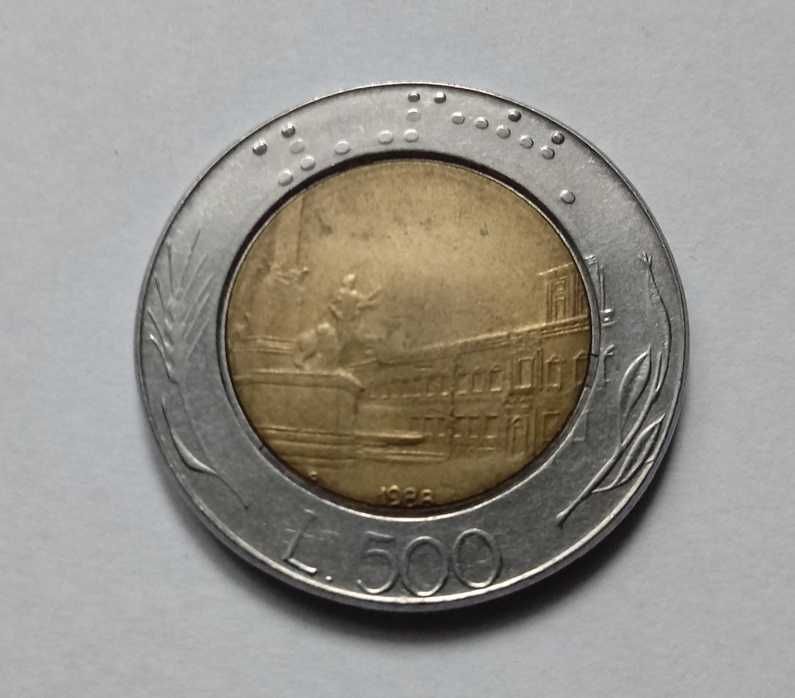Stara Moneta 500 Lirów Rzym 1988r