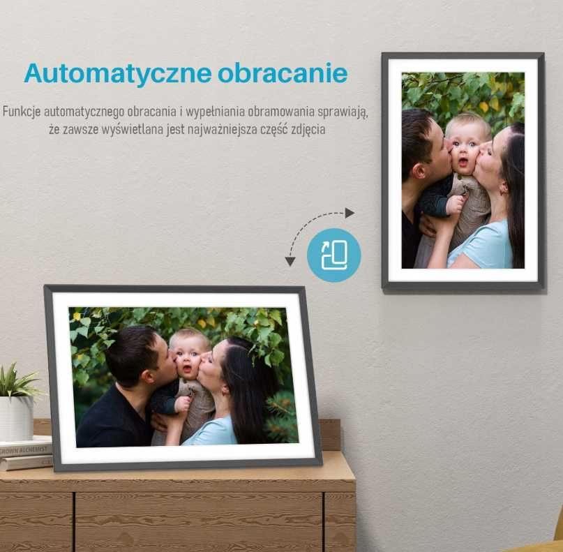 Frameo Cyfrowa ramka 10,1" do zdjęć dotykowa, 1280x800, 32GB, WiFi