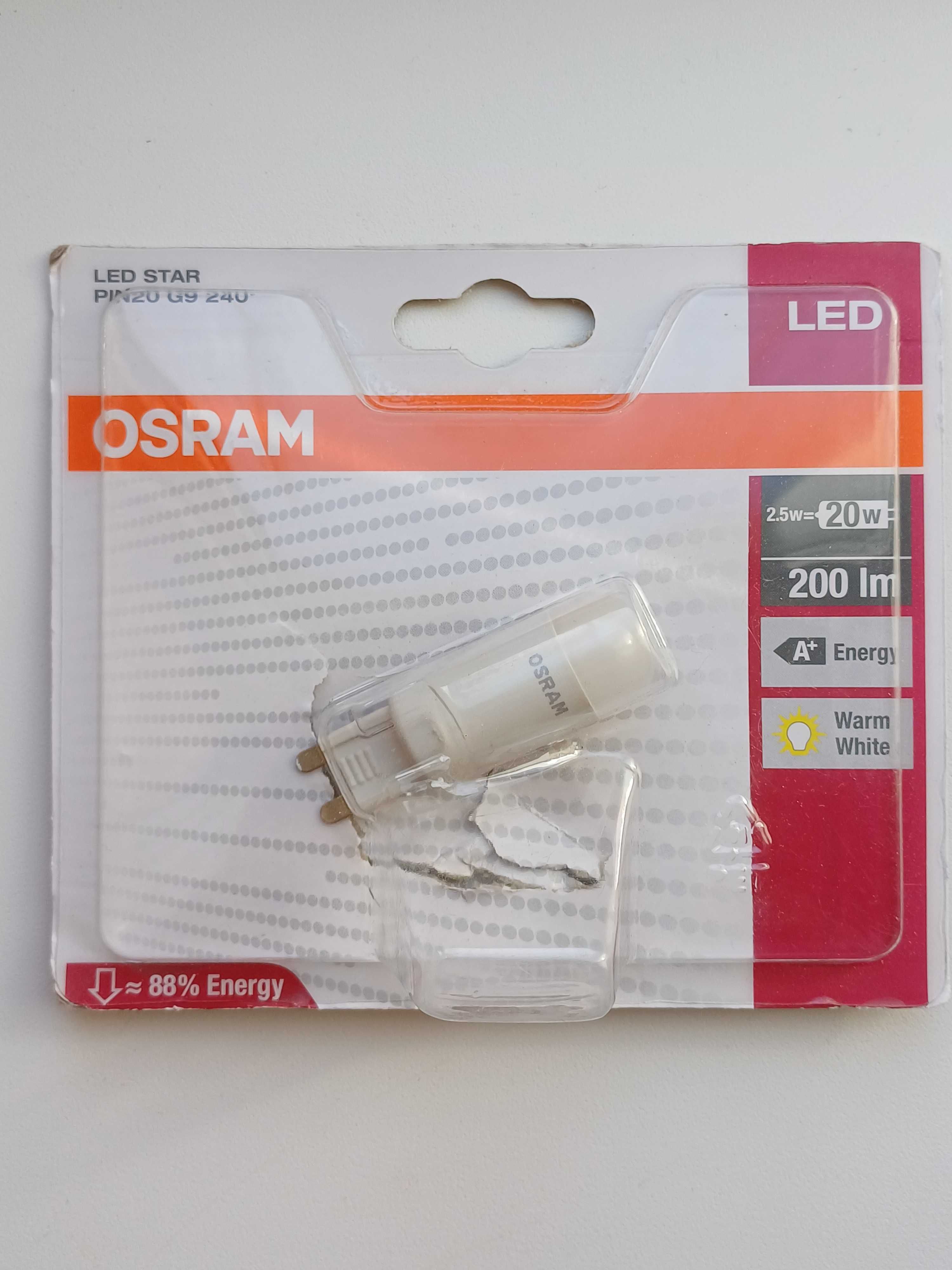 Лампа светодиодная OSRAM LED STAR PIN15, цоколь G9, 1,4W, 220V, 3000К
