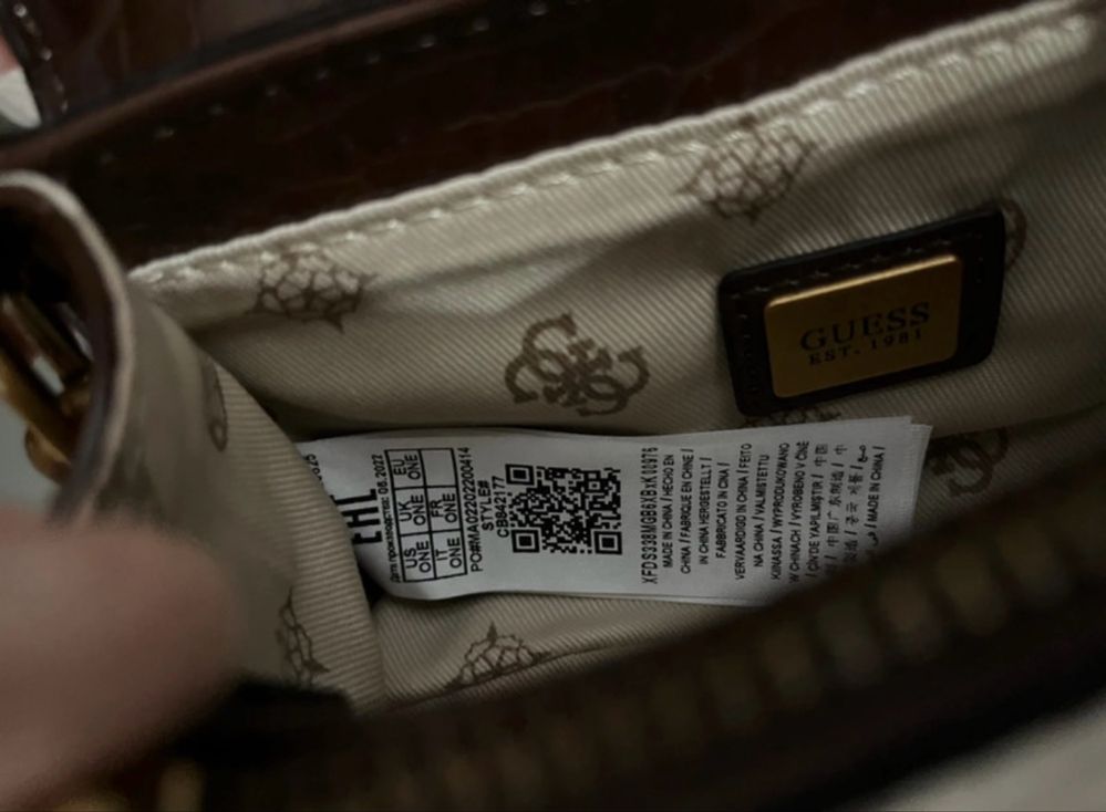 Guess bag crocodile print