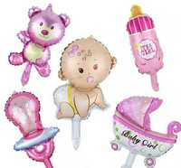 Zestaw mini balonów foliowych baby shower