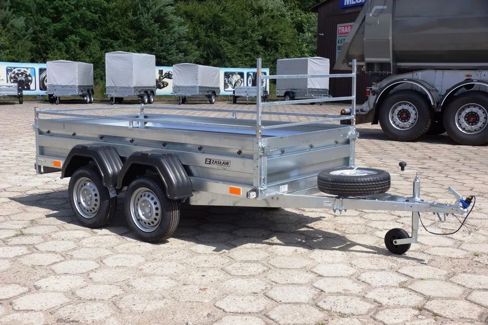 Zaslaw 2 osie, przyczepa 750 KG BURTY UCHYLNE OCYNK !!!  .: ODBIÓR Z DOWODEM :. skrzynia dł. 2,65 m, z drabinką, ład. 550 kg !!