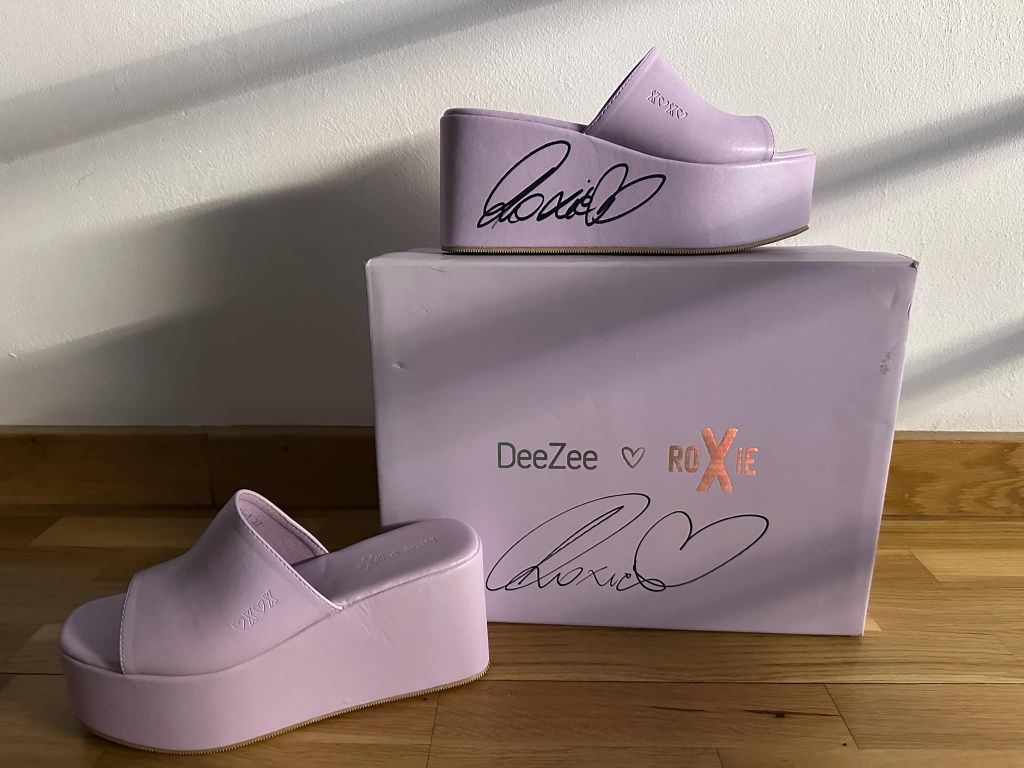 Klapki , sandaly Roxie z autografem buty