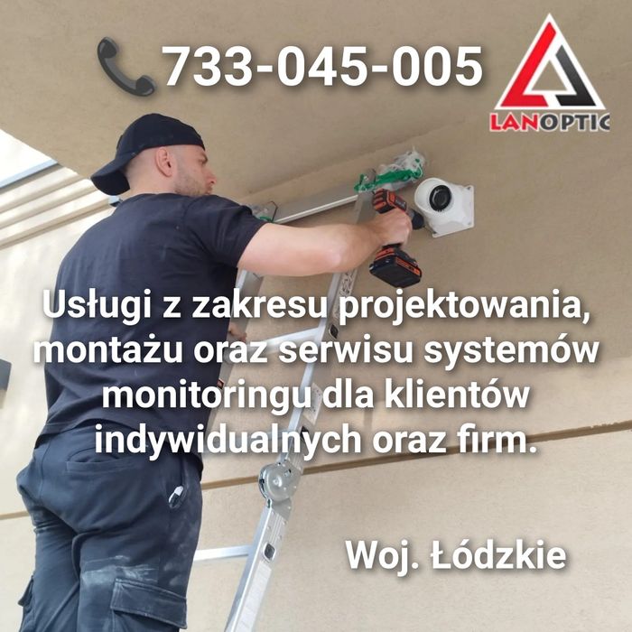 Kamery Monitoring Alarm Montaż instalacja Serwis Wideodomofony