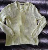 Cytrynowy ażurowy sweterek xxl -Tommy Hilfiger