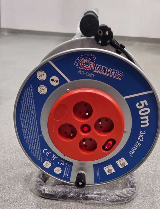 Przedłużacz bębnowy/na bębnie 50 metrów.