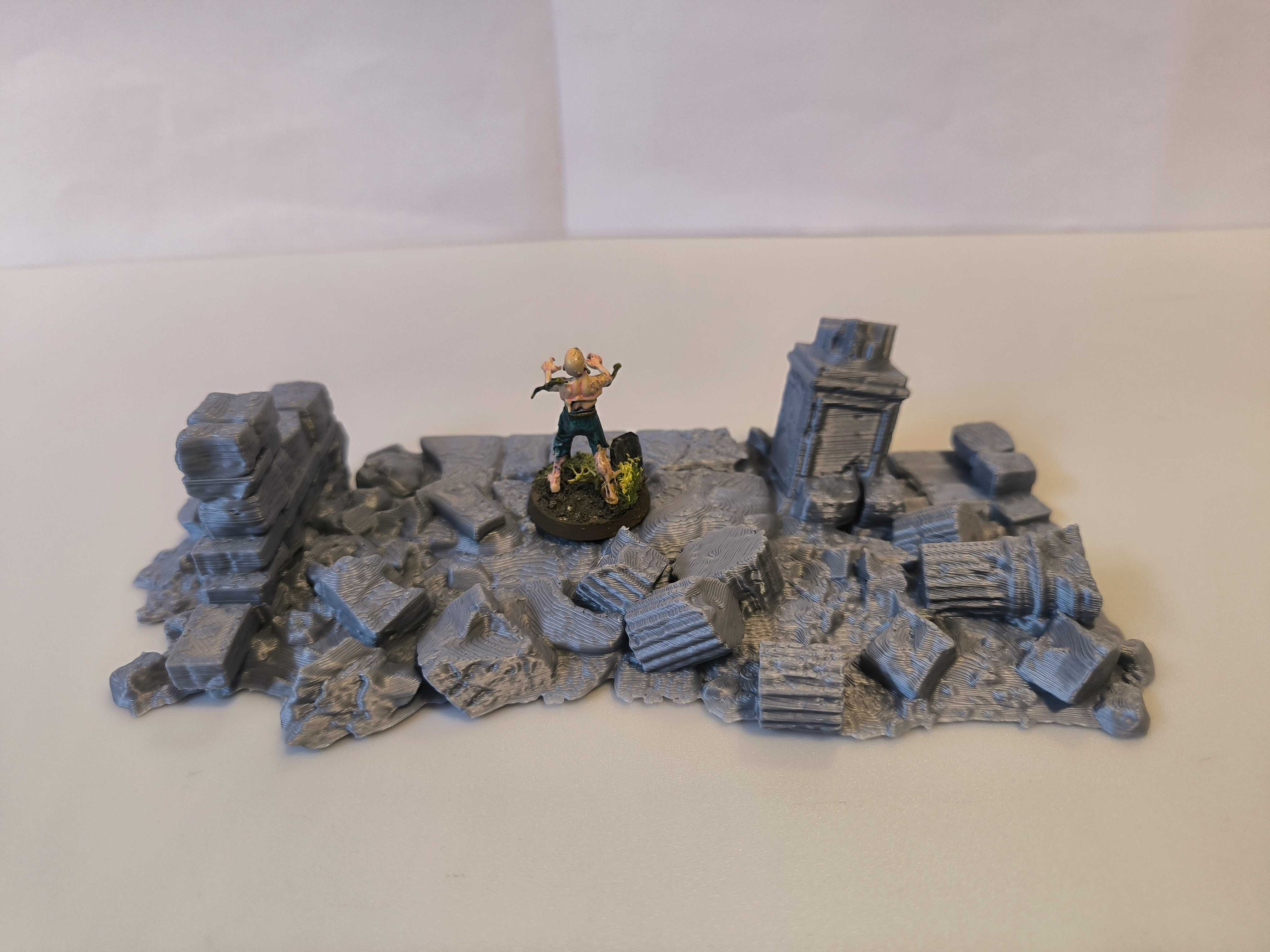 Zrujnowana droga zakończenie drogi RE1 (Lost City) RPG D&D Diorama