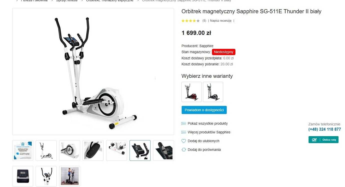 Orbitrek * Rower stacjonarny