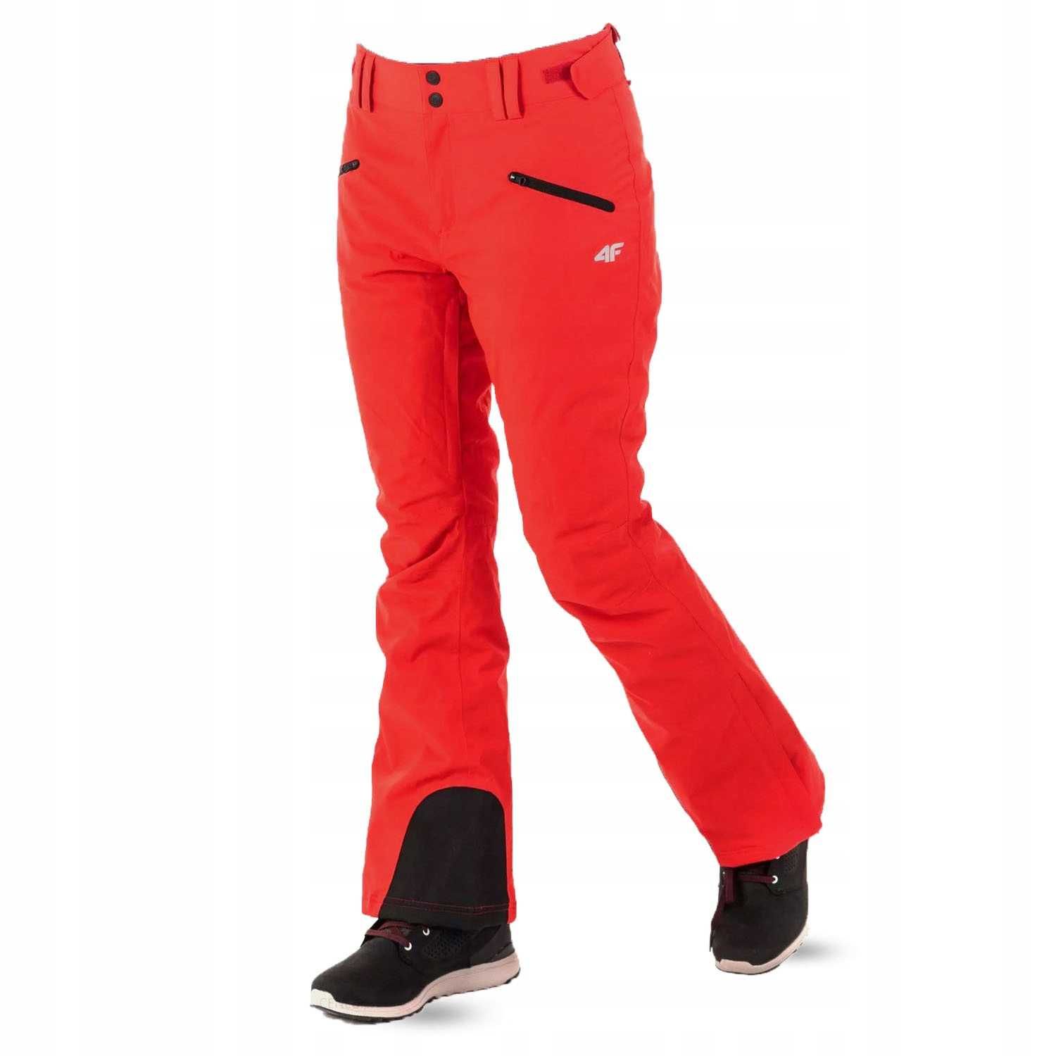 NOWE damskie spodnie narciarskie 4F SPDN002 rozm XL czerwone
