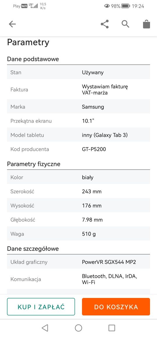 Samsung Galaxy Tab3 GT-P5200