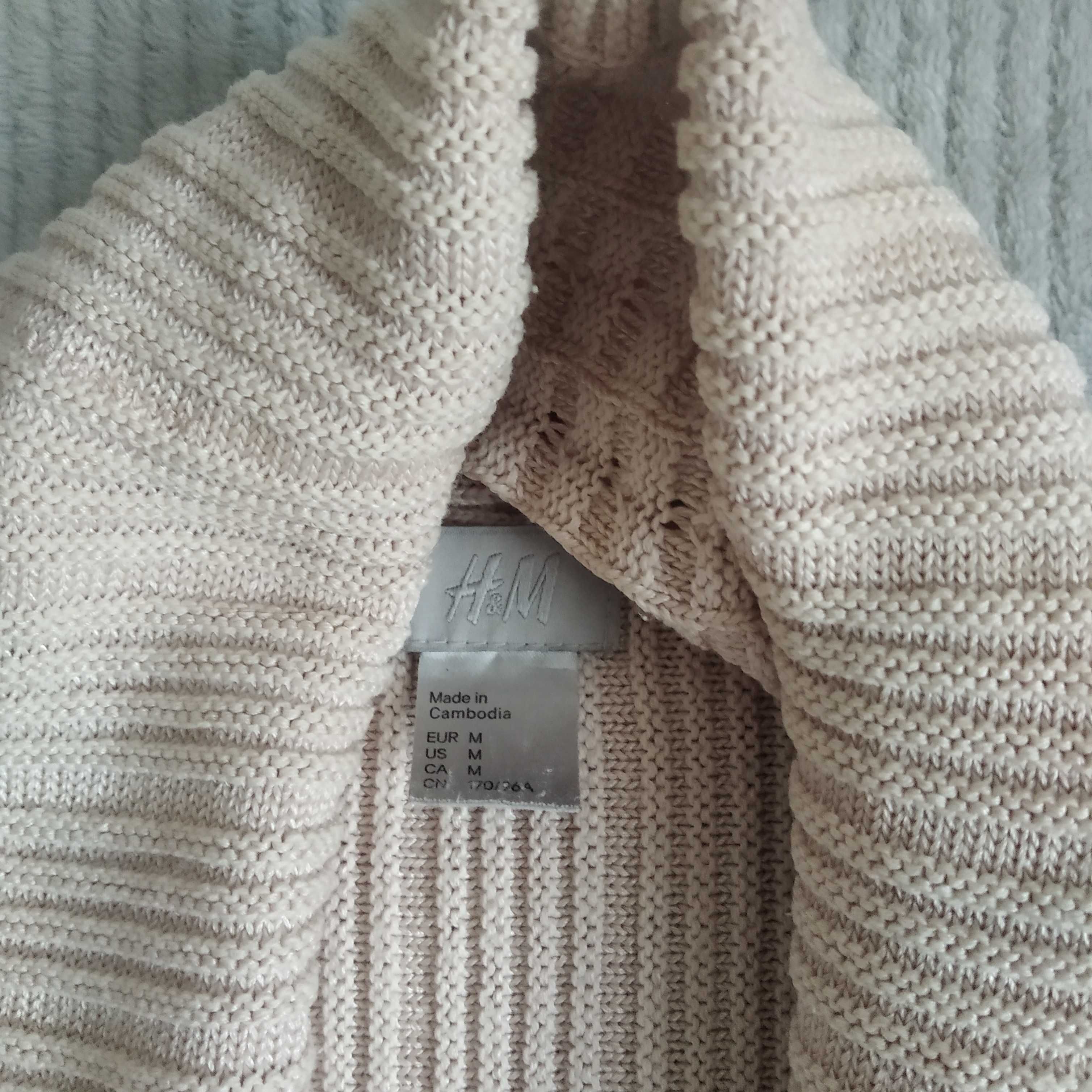 Sweter damski kardigan jasny beż H&M rozmiar S