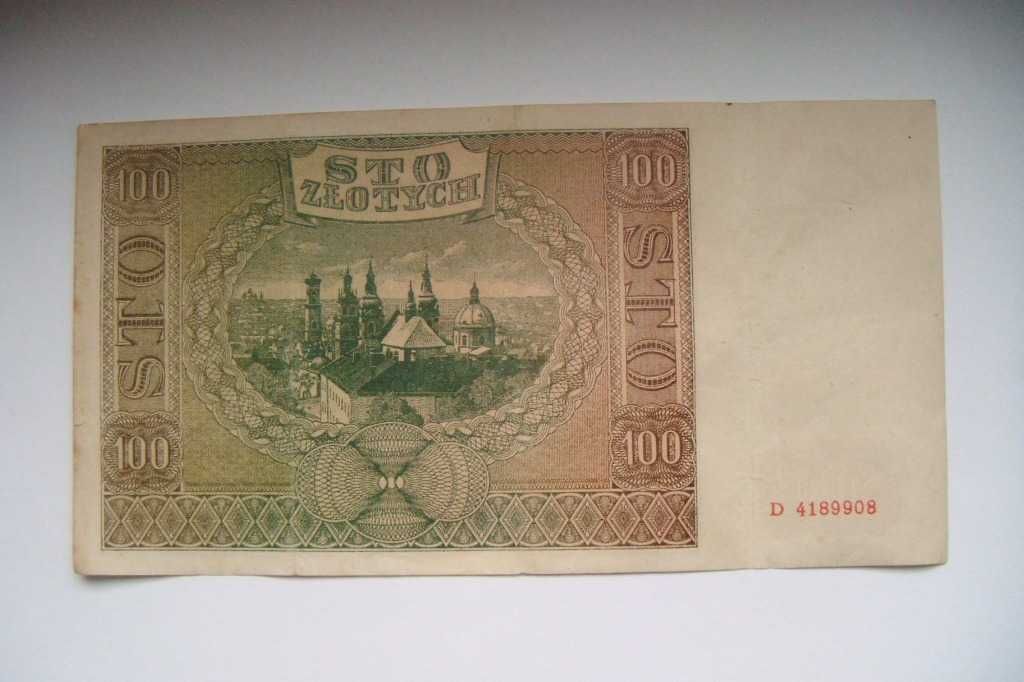 Polska Banknot 100 zł . Okupacja Niemiecka 1941 r.