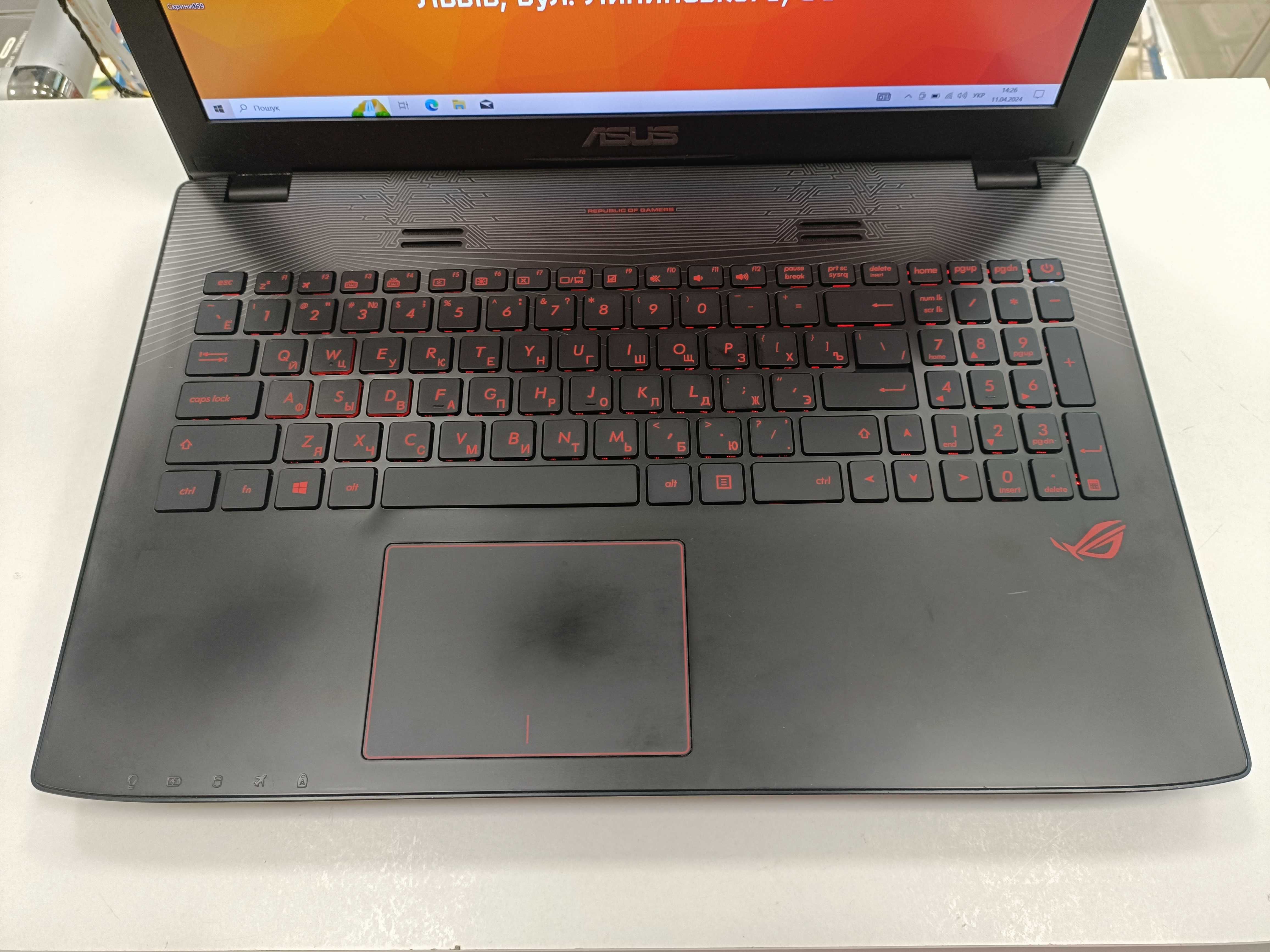 Гарантія! Asus ROG GL552/ 15,6 FHD IPS/i5-6300U/RAM16GB/SSD480