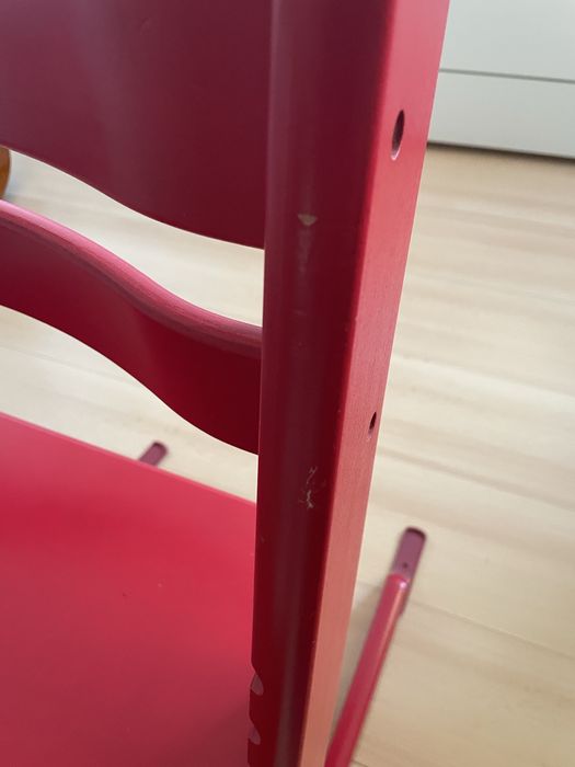 Cadeira stokke + tripp trapp + arnês (cinto) vermelho