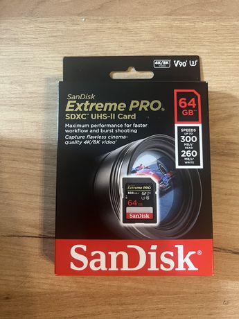 Sandisk Extreme PRO SDSDXDK-064G-GN4IN, Karta Pamięci SD, 64 GB