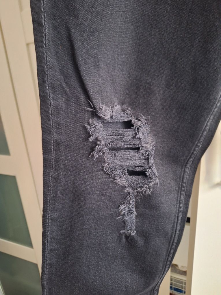 Spodnie ciążowe jeansowe Mum Jeans HM L 40 XL 42 boyfriend wiosna