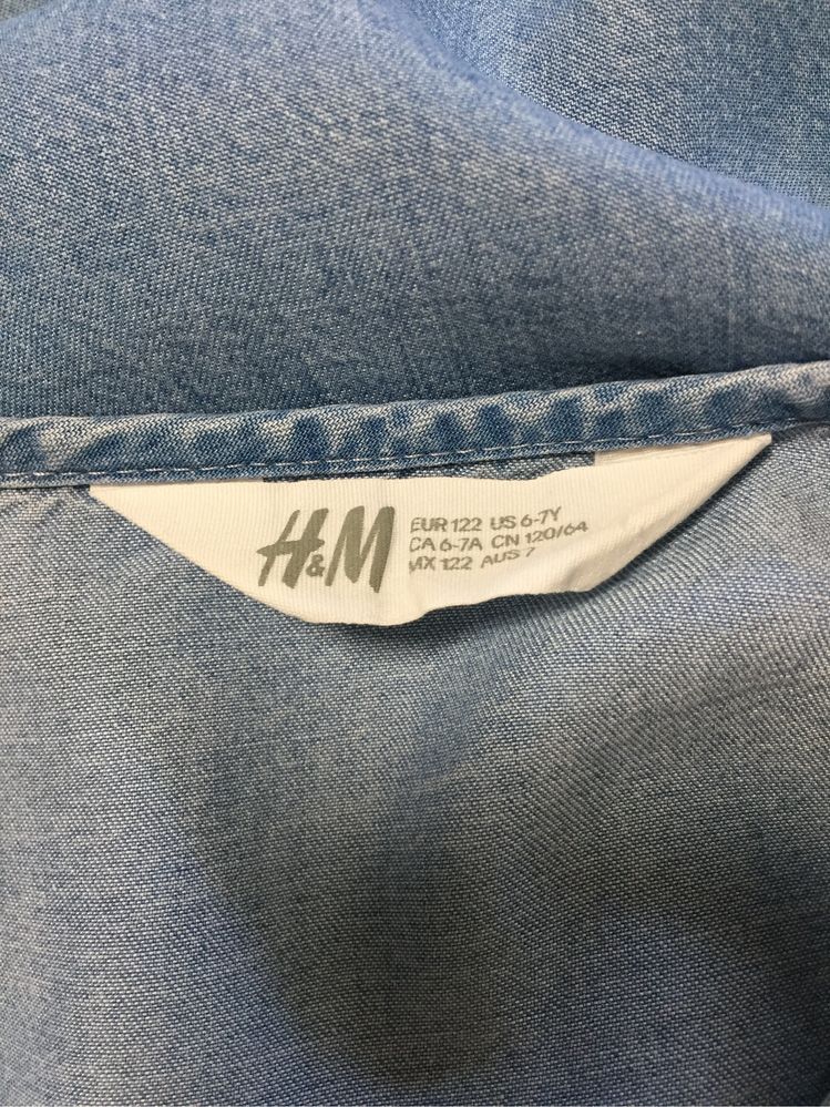 Sukienka dżinsowa cienka H&M rozmiar 122