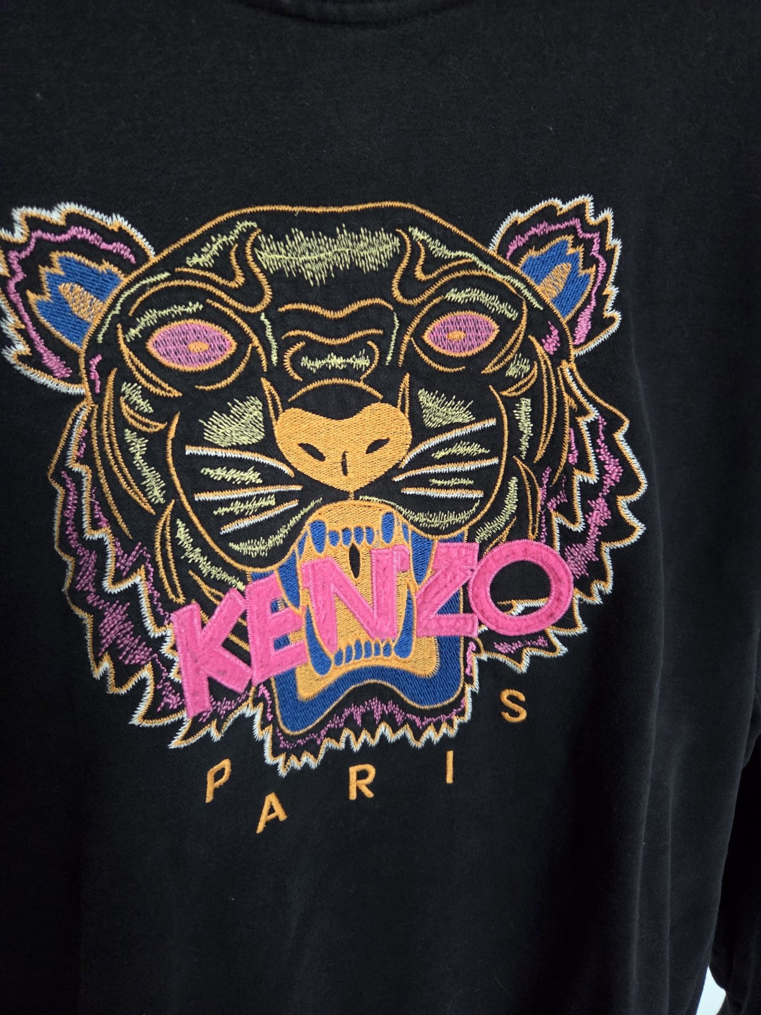 Kenzo czarna bluza m/ l z tygrysem stan bdb
