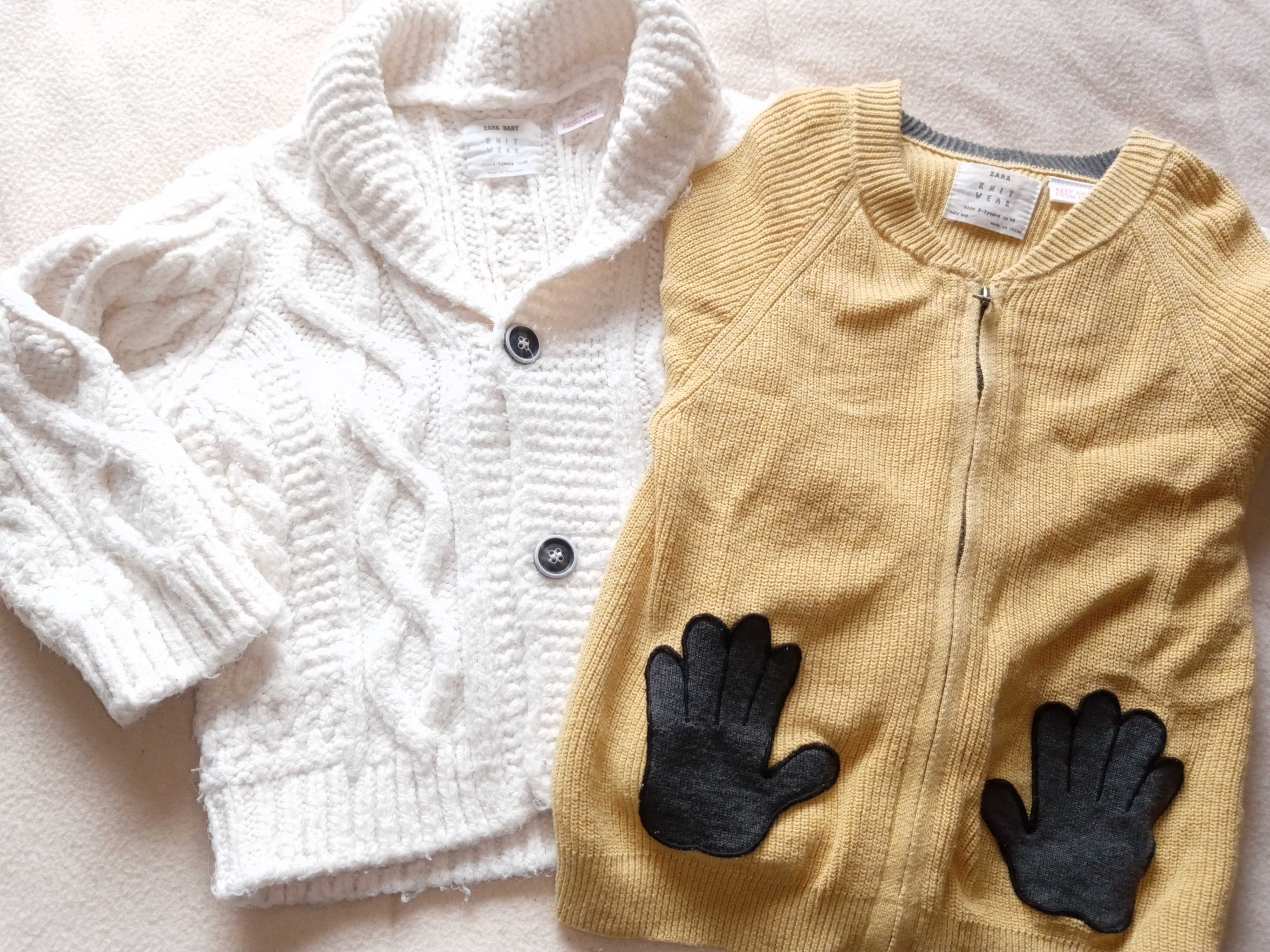 Conjunto de 2 Casacos Zara Malha 2/3 Anos - Confortáveis e Como Novos!