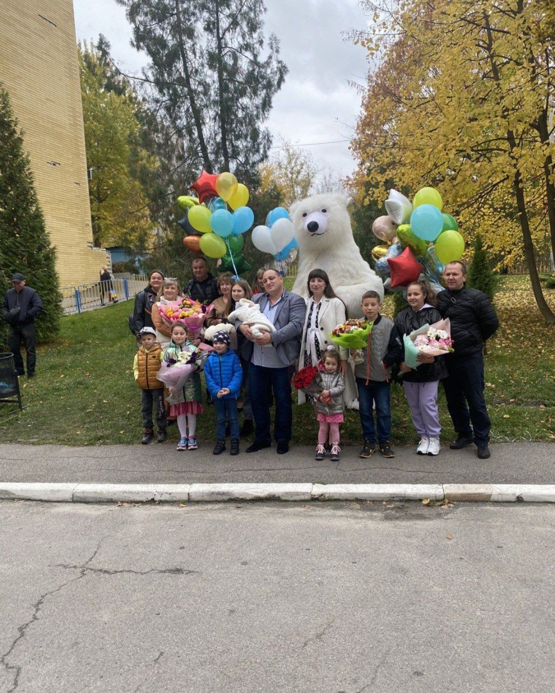 Большой Белый Мишка Поздравление на Праздник Аниматор аніматор ведмідь