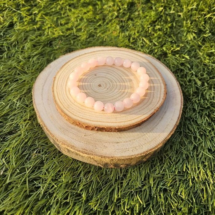 Pulseira Quartzo Rosa 8mm