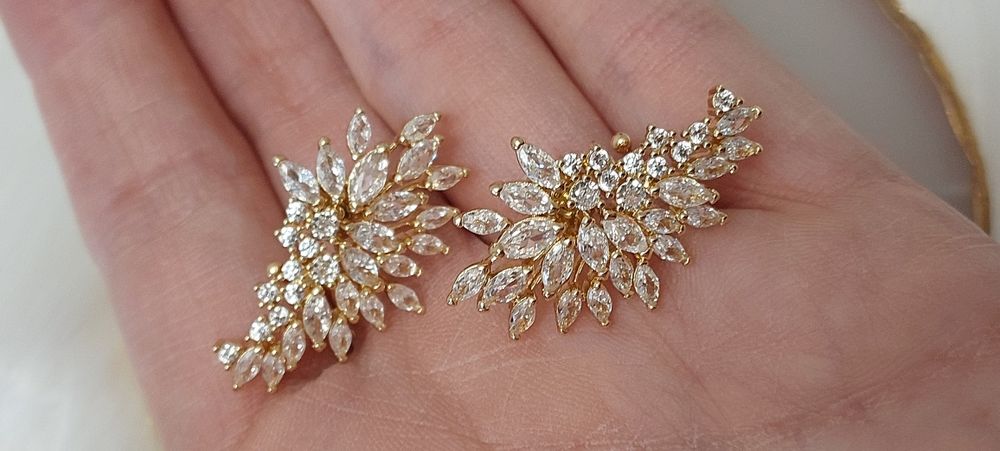 Przepiękne złote kolczyki ślubne WYPRZEDAŻ!!