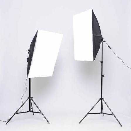 Softbox iluminação contínua 135w kit duplo estúdio fotográfico