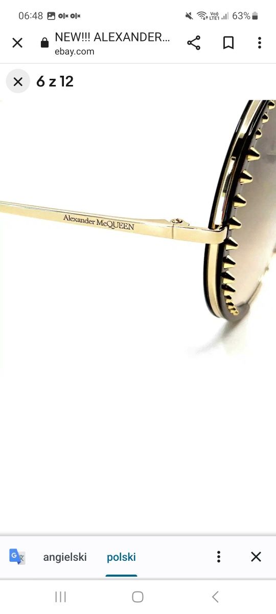 Alexander mcqueen lux okulary przeciwsłoneczne  orginalne