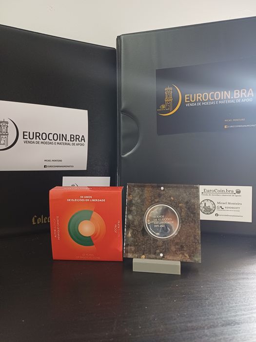Moeda Prata Proof 50 Anos Eleições em Liberdade