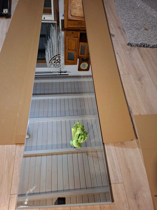 Ikea Aheim drzwi z zawiasami, lustro, 50x229 cm do szaf pax