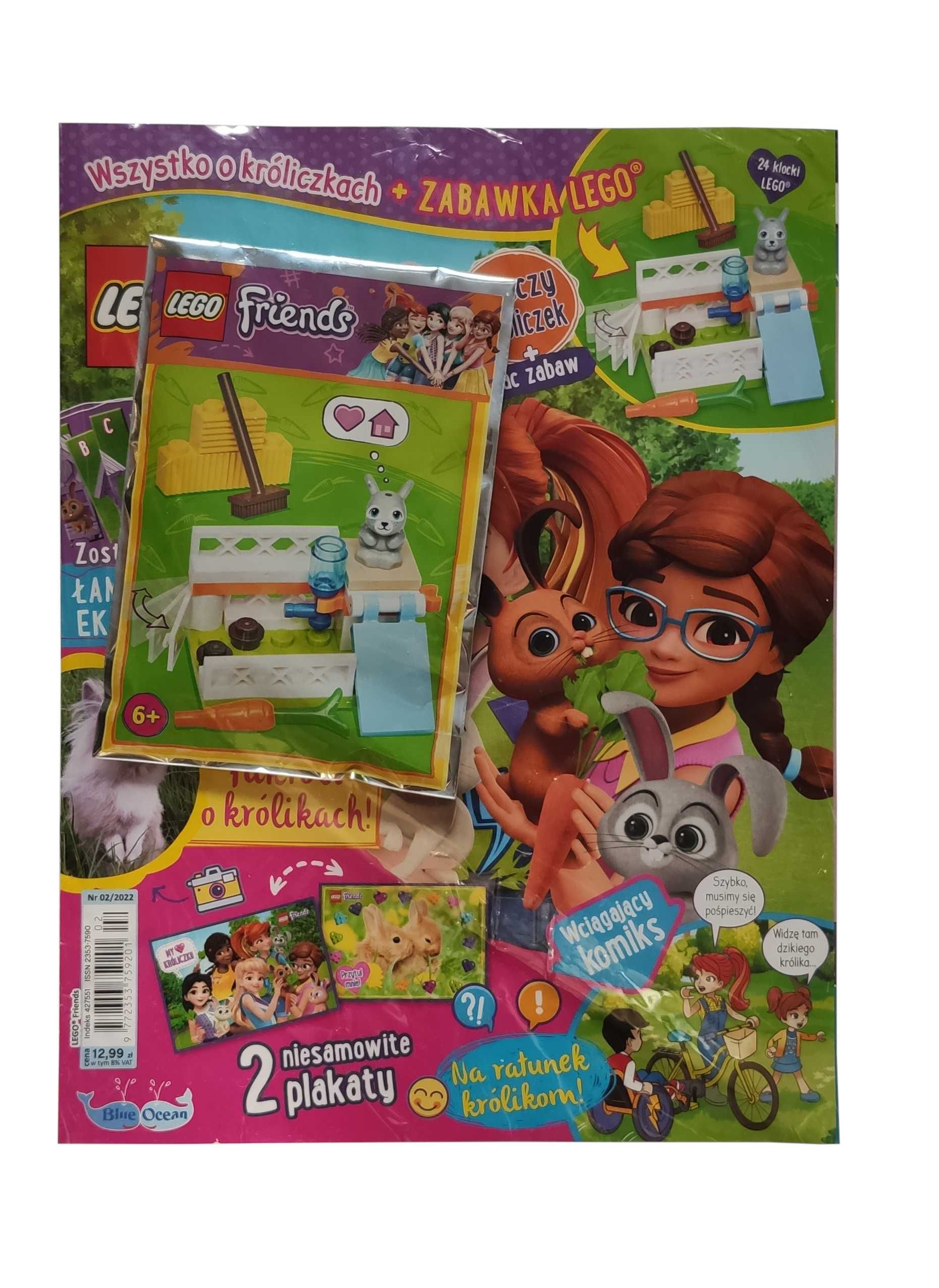 Magazyn Czasopismo LEGO Friends-02/2022 -Uroczy króliczek i plac zabaw