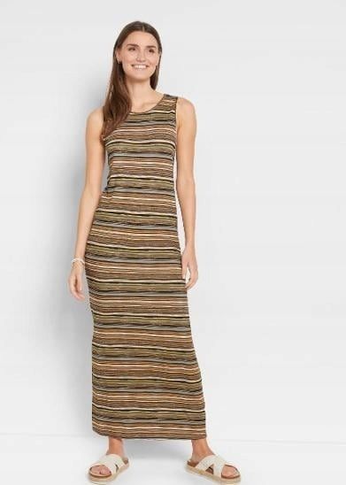 B.P.C długa sukienka letnia w paski ^36/38