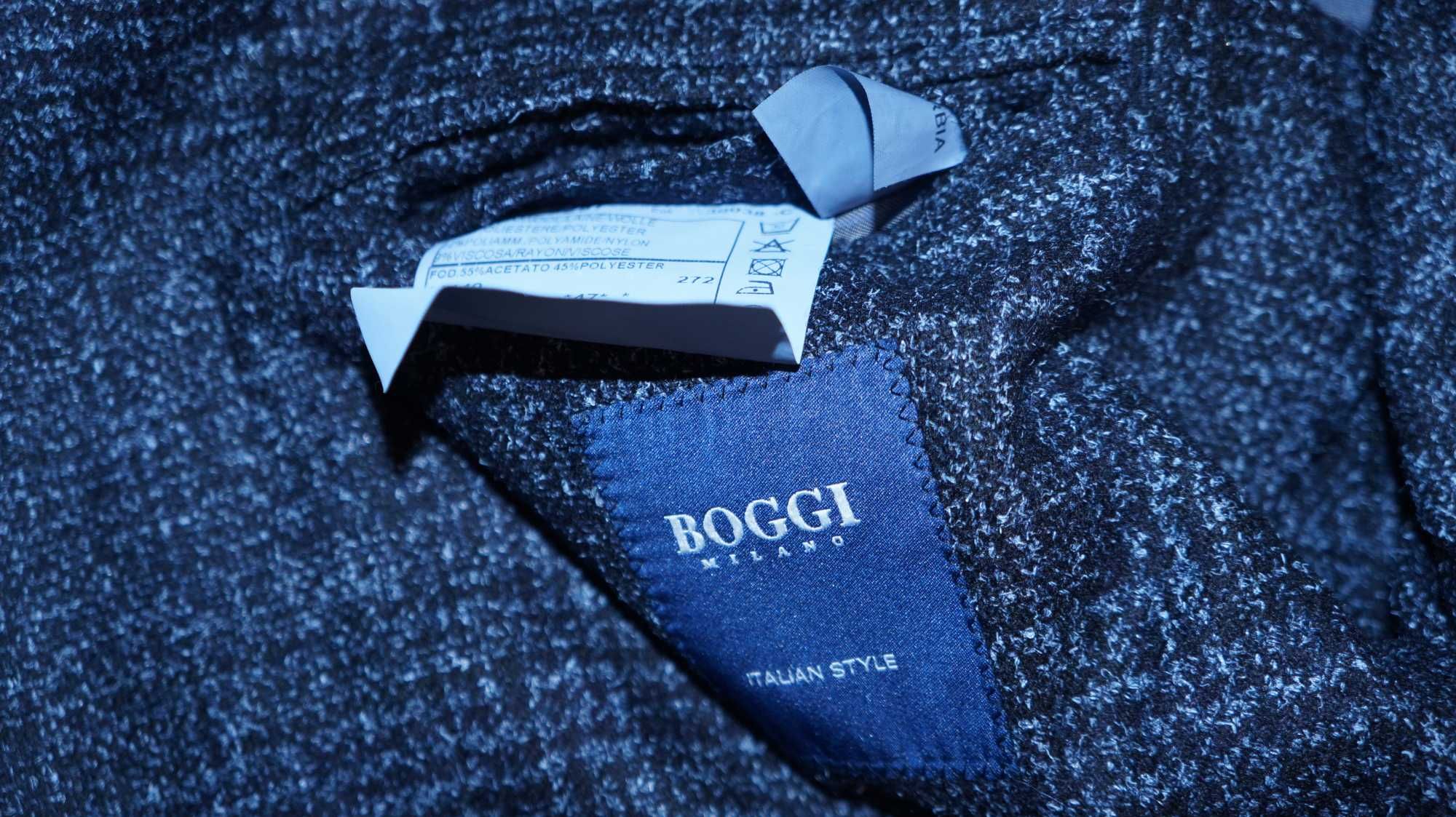 Marynarka Boggi Milano Rozmiar 54 Kolor Granatowy Krata