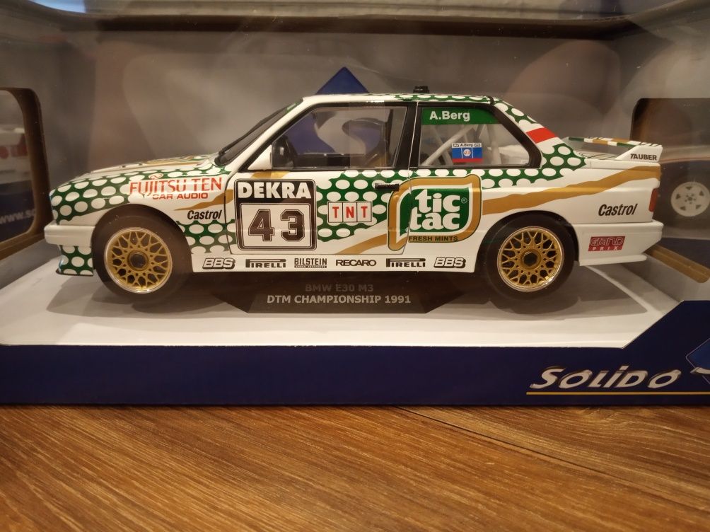 BMW E30 DTM #43 A Berg 1991 Solido 1:18