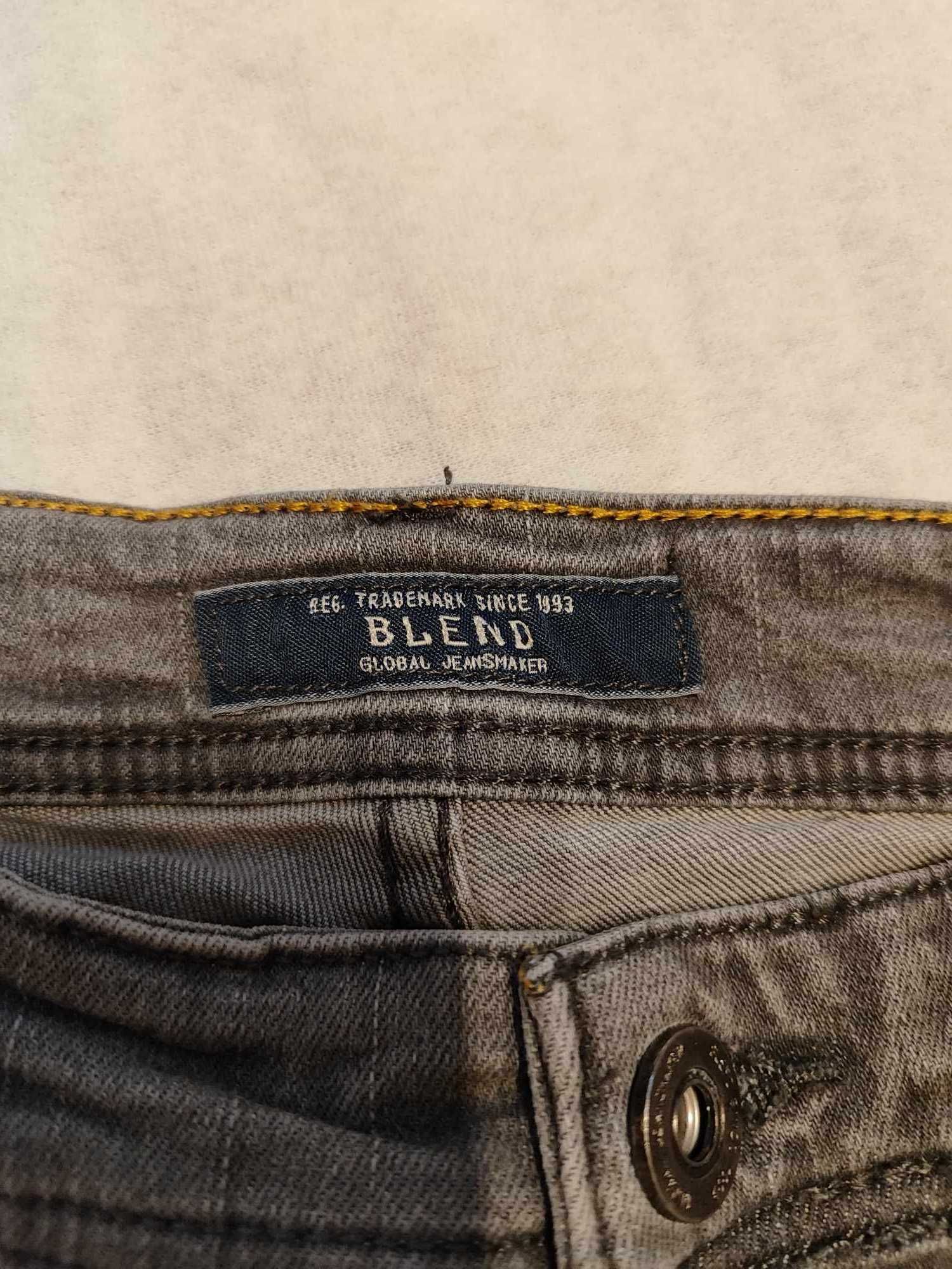 Szare męskie spodnie jeansowe, rozmiar 30/32